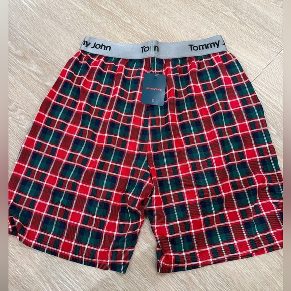 NWT Tommy John Haute Red Fireplace Plaid Second Skin 8" Boxer - Picture 5 of 6